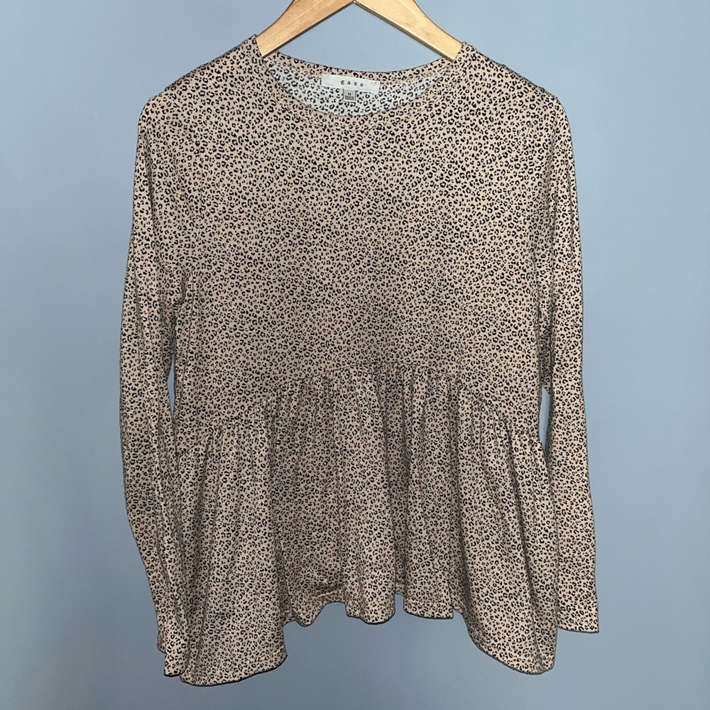 Leopard Print Babydoll Shirt